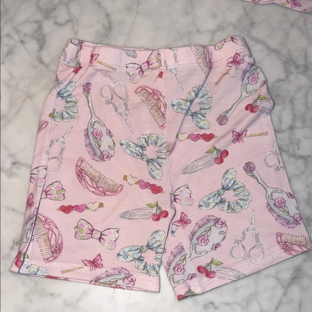 Posh Peanut Pink Pajama Set with Playful Print 3/4T